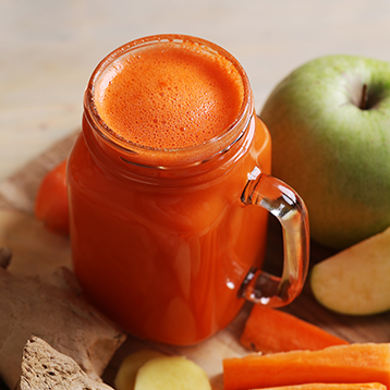 Carrot, Apple, and Ginger juice